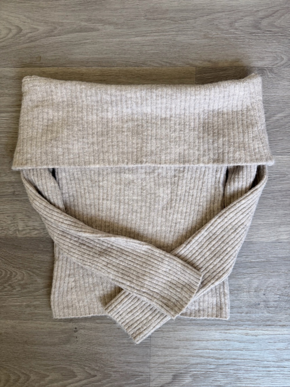 H&M Off-Shoulder Ribbed Knit Sweater